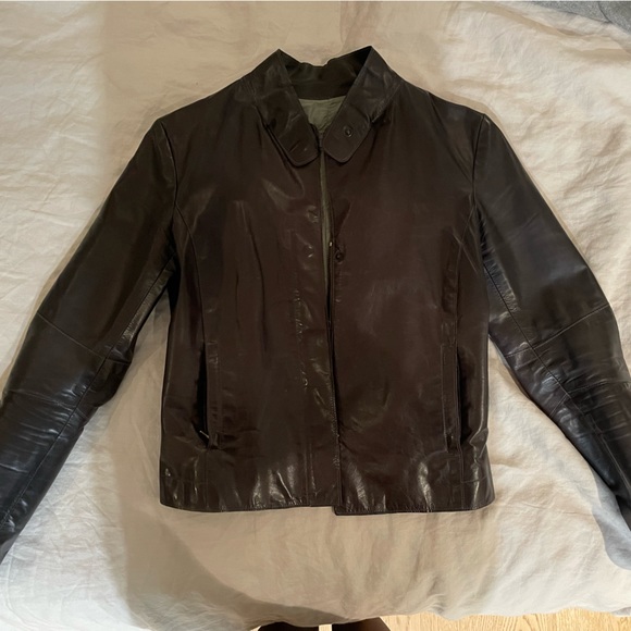 M0851 calf leather moto jacket - Picture 2 of 5